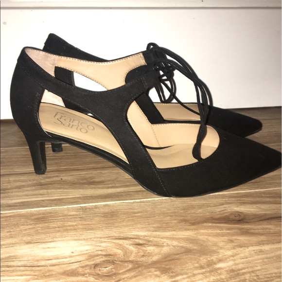 Franco Sarto Darlis black lace up heels - Picture 2 of 4